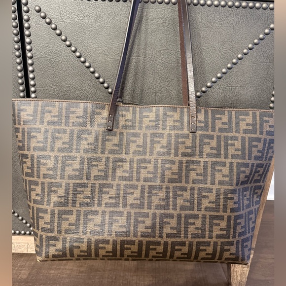 Fendi Handbags - Fendi Brown & Tan Zucca Canvas Tote